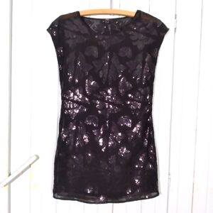 𝅺mexx metropolitan sequin sheer lined mini dress